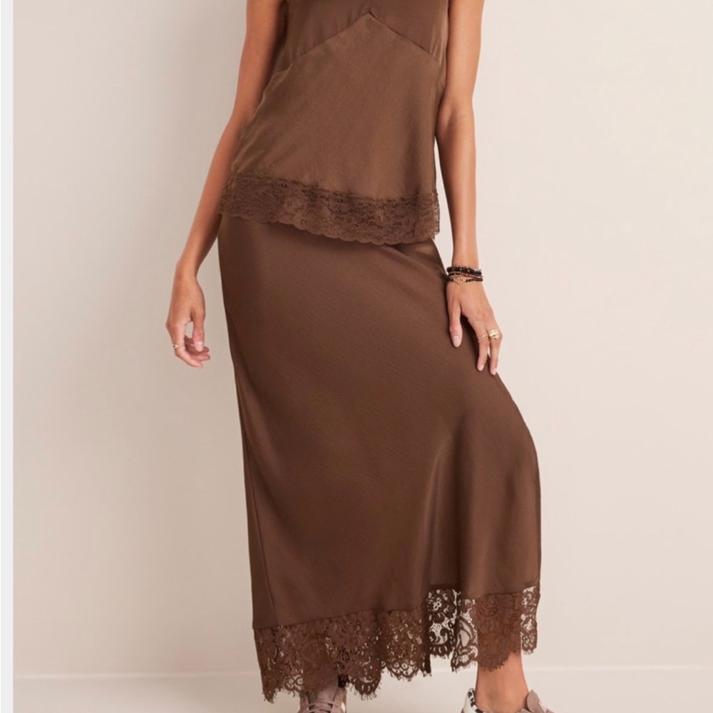 Francesca's Collections Brown Maxi Skirt